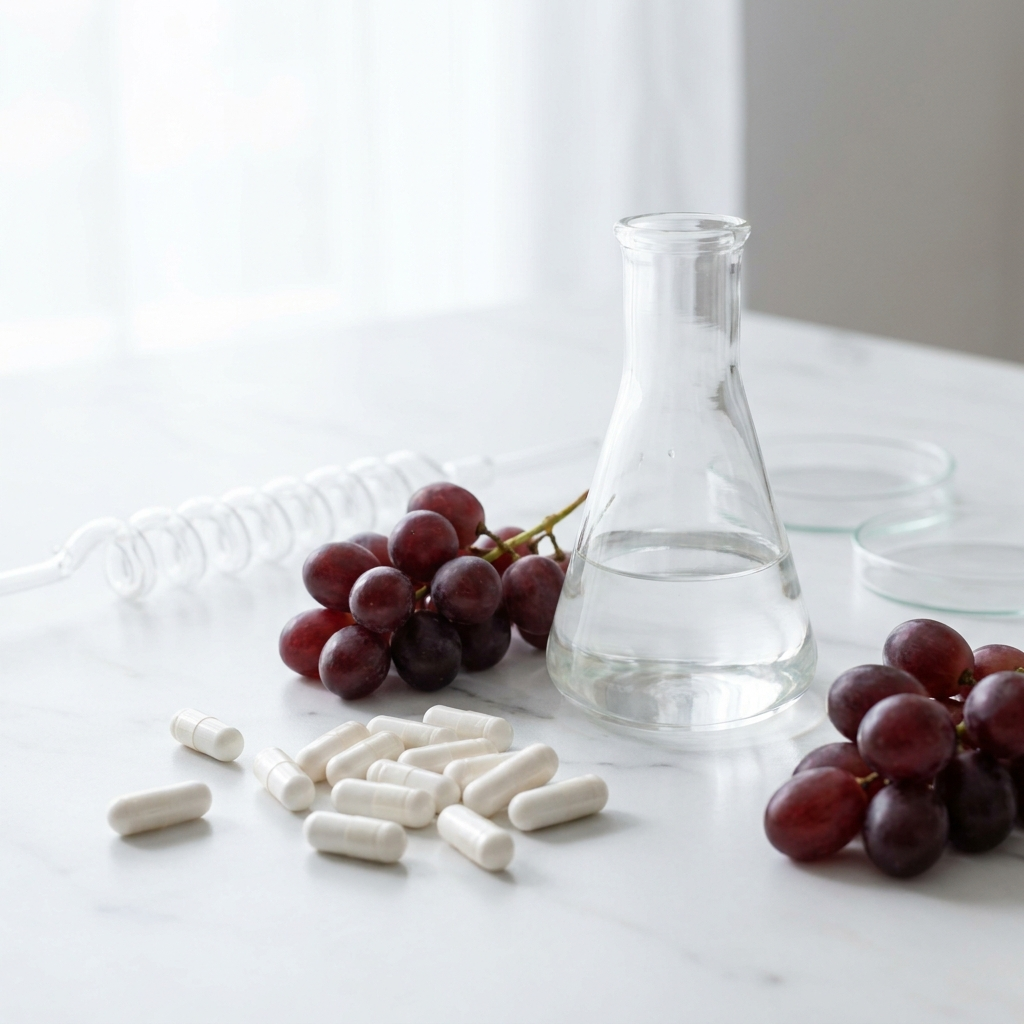Longevity and cellular health supplements UK - NMN capsules with red grapes