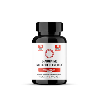 L-Arginine 1000mg – Vegan Nitric Oxide & Cardiovascular Support (120 Capsules)